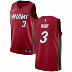 Mens Nike Miami Heat 3 Dwyane Wade Swingman Red NBA Jersey Statement Edition