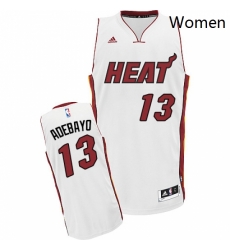 Womens Adidas Miami Heat 13 Edrice Adebayo Swingman White Home NBA Jersey 