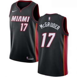 Womens Nike Miami Heat 17 Rodney McGruder Swingman Black NBA Jersey Icon Edition 