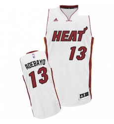 Youth Adidas Miami Heat 13 Edrice Adebayo Swingman White Home NBA Jersey 