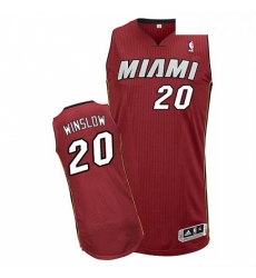 Youth Adidas Miami Heat 20 Justise Winslow Authentic Red Alternate NBA Jersey