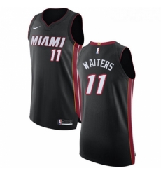 Youth Nike Miami Heat 11 Dion Waiters Authentic Black Road NBA Jersey Icon Edition