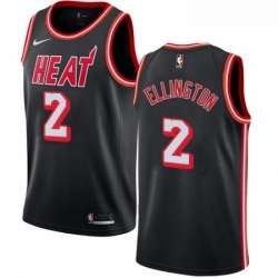 Youth Nike Miami Heat 2 Wayne Ellington Authentic Black Black Fashion Hardwood Classics NBA Jersey