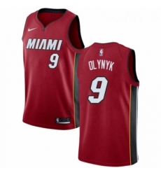 Youth Nike Miami Heat 9 Kelly Olynyk Swingman Red NBA Jersey Statement Edition 