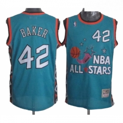 Mens Mitchell and Ness Milwaukee Bucks 42 Vin Baker Swingman Light Blue 1996 All Star Throwback NBA Jersey