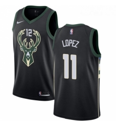 Womens Nike Milwaukee Bucks 11 Brook Lopez Swingman Black NBA Jersey Statement Edition 