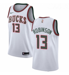 Womens Nike Milwaukee Bucks 13 Glenn Robinson Authentic White Fashion Hardwood Classics NBA Jersey 