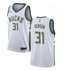 Youth Nike Milwaukee Bucks 31 John Henson Swingman White Home NBA Jersey Association Edition 