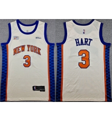 Men New Yok Knicks 3 Josh Hart Cream 2024 25 City Edition Stitched Basketball Jersey Men New Yok Knicks 3 Josh Hart Cream 2024 25 City Edition Stitched Basketball Jersey