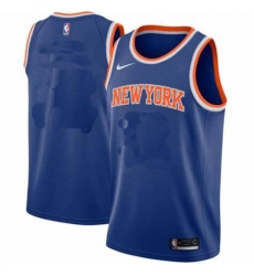 Men Nike New York Knicks Blank Blue Stitched NBA Jersey