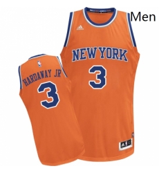 Mens Adidas New York Knicks 3 Tim Hardaway Jr Swingman Orange Alternate NBA Jersey 