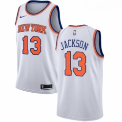 Mens Nike New York Knicks 13 Mark Jackson Swingman White NBA Jersey Association Edition