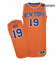 Womens Adidas New York Knicks 19 Willis Reed Authentic Orange Alternate NBA Jersey