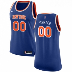 Womens Nike New York Knicks 00 Enes Kanter Swingman Royal Blue NBA Jersey Icon Edition 