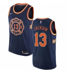 Womens Nike New York Knicks 13 Mark Jackson Swingman Navy Blue NBA Jersey City Edition