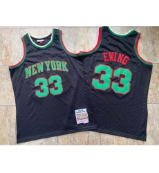 New York Knicks 33 Patrick Ewing Black 1991 92 Hardwood Classics Jersey