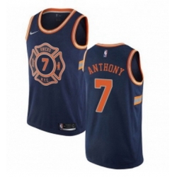 Youth Nike New York Knicks 7 Carmelo Anthony Swingman Navy Blue NBA Jersey City Edition