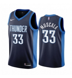 Men Oklahoma City Thunder 33 Mike Muscala Navy NBA Swingman 2020 21 Earned Edition Jersey