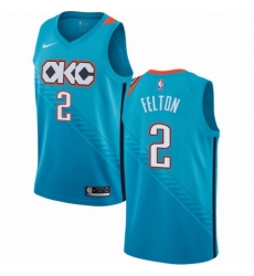 Mens Nike Oklahoma City Thunder 2 Raymond Felton Swingman Turquoise NBA Jersey City Edition 