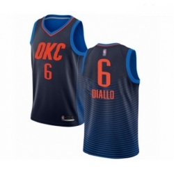 Mens Oklahoma City Thunder 6 Hamidou Diallo Authentic Navy Blue Basketball Jersey Statement Edition 