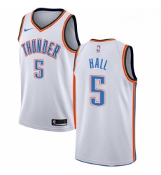 Womens Nike Oklahoma City Thunder 5 Devon Hall Swingman White NBA Jersey Association Edition 