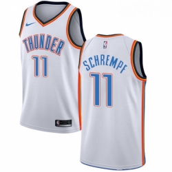 Youth Nike Oklahoma City Thunder 11 Detlef Schrempf Swingman White Home NBA Jersey Association Edition