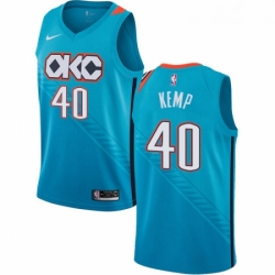 Youth Nike Oklahoma City Thunder 40 Shawn Kemp Swingman Turquoise NBA Jersey City Edition