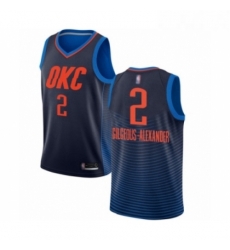 Youth Oklahoma City Thunder 2 Shai Gilgeous Alexander Swingman Navy Blue Basketball Jersey Statement Edition 