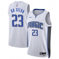 Men Orlando Magic 23 Tristan Da Silva White 2024 Draft Association Edition Stitched Basketball Jersey
