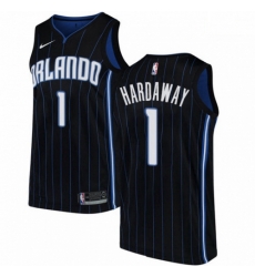 Mens Nike Orlando Magic 1 Penny Hardaway Swingman Black Alternate NBA Jersey Statement Edition