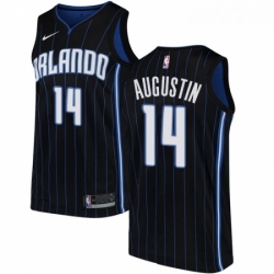 Womens Nike Orlando Magic 14 DJ Augustin Swingman Black Alternate NBA Jersey Statement Edition