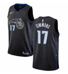 Womens Nike Orlando Magic 17 Jonathon Simmons Swingman Black NBA Jersey City Edition 