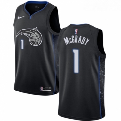 Youth Nike Orlando Magic 1 Tracy Mcgrady Swingman Black NBA Jersey City Edition