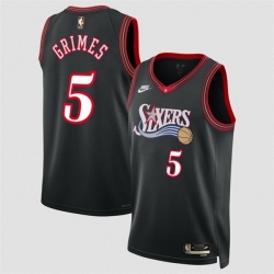 Men Philadelphia 76ers 5 Quentin Grimes Black 2025 Classic Edition Stitched Jersey Men Philadelphia 76ers 5 Quentin Grimes Black 2025 Classic Edition Stitched Jersey