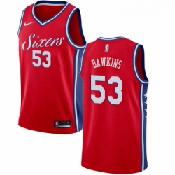 Mens Nike Philadelphia 76ers 53 Darryl Dawkins Swingman Red Alternate NBA Jersey Statement Edition 