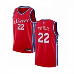 Mens Philadelphia 76ers 22 Mattise Thybulle Authentic Red Basketball Jersey Statement Edition 