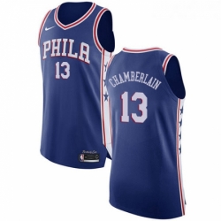 Womens Nike Philadelphia 76ers 13 Wilt Chamberlain Authentic Blue Road NBA Jersey Icon Edition