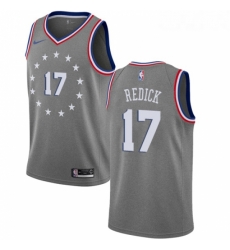 Womens Nike Philadelphia 76ers 17 JJ Redick Swingman Gray NBA Jersey City Edition 