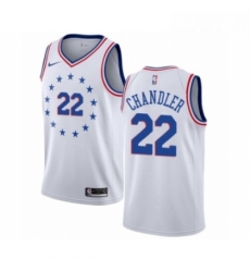 Womens Nike Philadelphia 76ers 22 Wilson Chandler White Swingman Jersey Earned Edition 