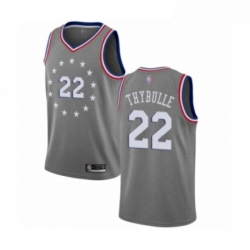 Womens Philadelphia 76ers 22 Mattise Thybulle Swingman Gray Basketball Jersey City Edition 