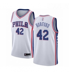 Womens Philadelphia 76ers 42 Al Horford Swingman White Basketball Jersey Association Edition 