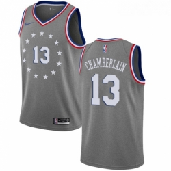 Youth Nike Philadelphia 76ers 13 Wilt Chamberlain Swingman Gray NBA Jersey City Edition