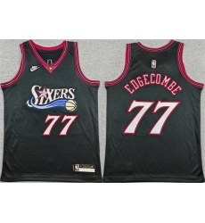 Youth Philadelphia 76ers 77 V J Edgecombe Black 2025 26 Classic Edition Stitched Jersey Youth Philadelphia 76ers 77 V J Edgecombe Black 2025 26 Classic Edition Stitched Jersey