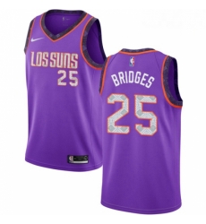 Mens Nike Phoenix Suns 25 Mikal Bridges Swingman Purple NBA Jersey 2018 19 City Edition 