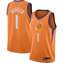 Suns  1 Devin Booker Orange Basketball Swingman Statement Edition 2019 2020 Jersey