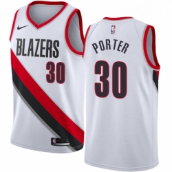 Mens Nike Portland Trail Blazers 30 Terry Porter Authentic White Home NBA Jersey Association Edition