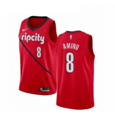 Womens Nike Portland Trail Blazers 8 Al Farouq Aminu Red Swingman Jersey Earned Edition