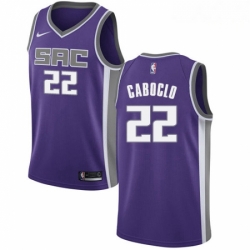 Mens Nike Sacramento Kings 22 Bruno Caboclo Swingman Purple NBA Jersey Icon Edition 