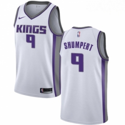 Mens Nike Sacramento Kings 9 Iman Shumpert Swingman White NBA Jersey Association Edition 