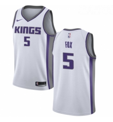 Womens Nike Sacramento Kings 5 DeAaron Fox Authentic White NBA Jersey Association Edition 